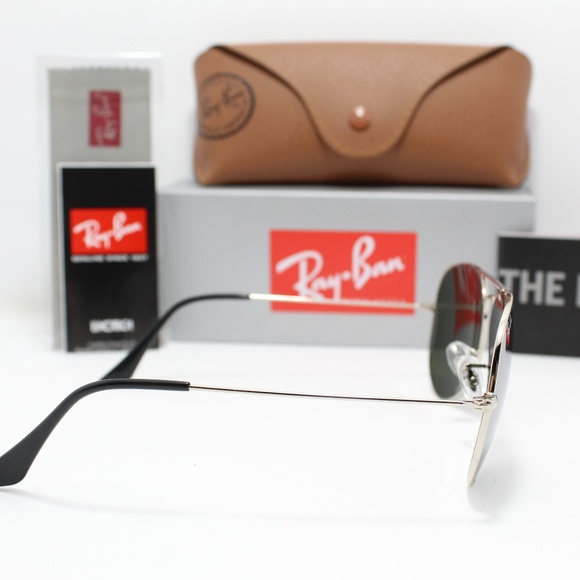 RAY-BAN RB 3025 W3277 SILVER FLASH AVIATORS - Picture 4 of 8